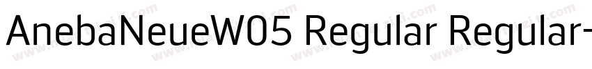 AnebaNeueW05 Regular Regular字体转换